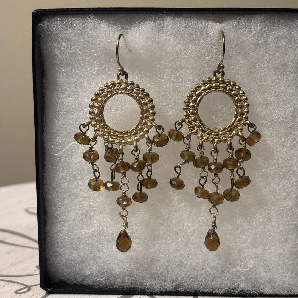 Elegant Gold Chandelier Earrings